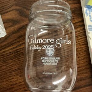 New 3 Pack Stackable Plastic Gilmore Girls Mason Jars